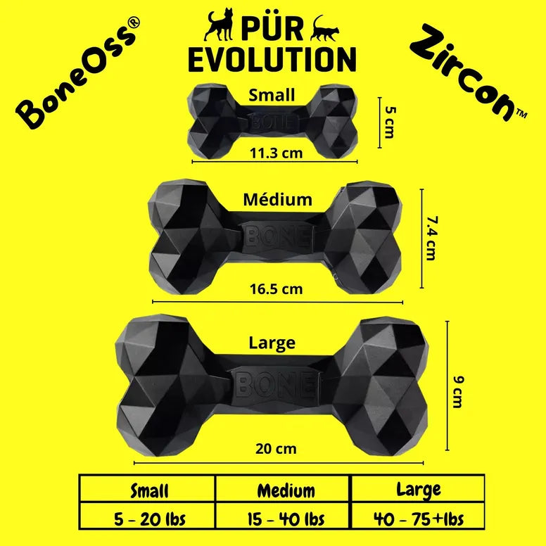 BoneOss® Zircon™ dog stuffing treat toy